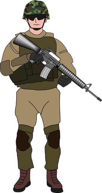 soldier with rifle